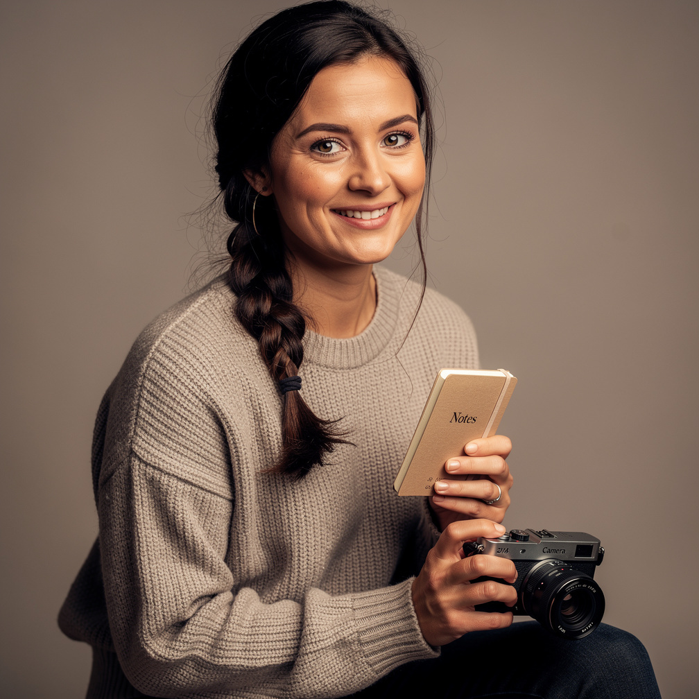 Young Danish female photographer and interviewer